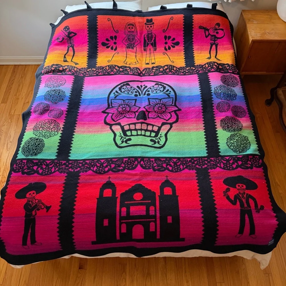 Pendleton Beaver State Dia de los Muertos Wool Blanket‎ USA